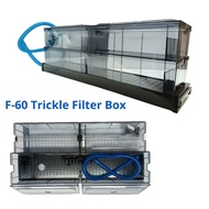 JIX Aquarium Drip Filter Box /Top Filter Aquarium Filtration Stackable Drip Filter Trickle Box