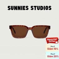 SUNNIES STUDIOS - Triton Deep Tort Square Frame Sunglasses - 60325BAP-1-1