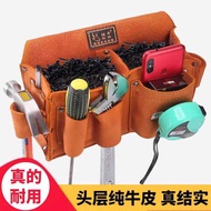Nails Woodworking Waist Pouch Construction Site Special Nail Bag Top Layer Cowhide Wear-Resistant