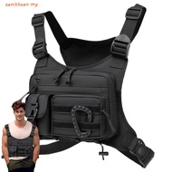 ZENITHZEN Sports Vest Bag, Adjustable Multi-functional Multi-functional Chest Bag, Casual Water Resi