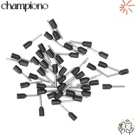 CHAMPIONO 1000PCS Ferrule Terminal, 22AWG Tubular Insulated Crimping Terminal, Durable E0508 Black C