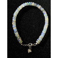 #B895-2 100% Natural High Quality Multicolored Opal Bracelet 5mm