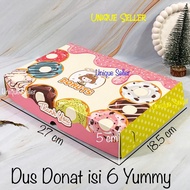 [Contents 10] Donut Box contains 6 Full Motifs 27x18.5x5 cm DUPLEX YUMMY Donut Cake Box/ 27 x 18.5 x