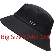 Bucket Hats Big Head Man Large Size Sun Hat Women Pure Cotton Plus Size 61-65cm