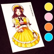 Bonita (4colors) 3 (honne market) 人物貼紙 女孩貼紙 blackracoon