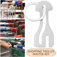 BACKSTREET Shopping Cart Token, Detachable Coin Holder Trolley Master Key Token, Durable Metal Reusa