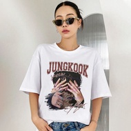 Hot Sale BTS BTS BTS Tian Jungkook Short-Sleeved T-Shirt Same Style Merchandise Summer Autumn Loose Korean Version Top Bottoming Shirt tee
