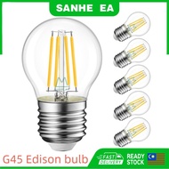 SANHE EA G45 LED Filament Globe Bulb 4W(60W Equivalent) 2700K E27 Screw Base Decorative Edison Bulb