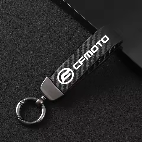 New fashion motorcycle carbon fiber leather rope Keychain For CFMOTO 400NK 650NK 150NK 250NK 400GT 6