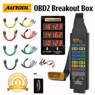 AUTOOL OBD2 Breakout Box Protocol Detector with Voltage Display  16 Pin Diagnostic Line Tester