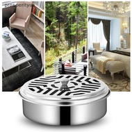 [Prs] Portable Mosquito Coils Holder Large Hotel Metal Repellent Ra With Cover Mosquito Coil Tray Su