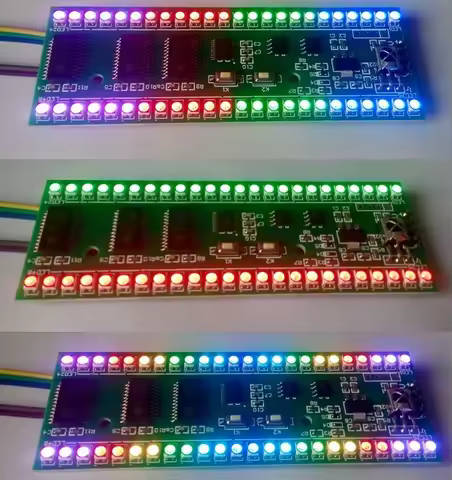 LED Indicator RGB MCU Display Pattern Dual Channel 24 LED VU Level Indicators Meter FOR Amplifier Mo