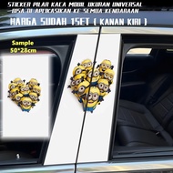 2pcs Car Stickers, Car Door Clown Pattern, Side Window, Bubble, Decorative Stickers, Car B-pillar St