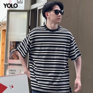YOLO เสื้อยืด OVERSIZE เสื้อยืดโอเวอร์ไซส์ เสื้อคอตตอน คอกลม แนวสตรีท Y273