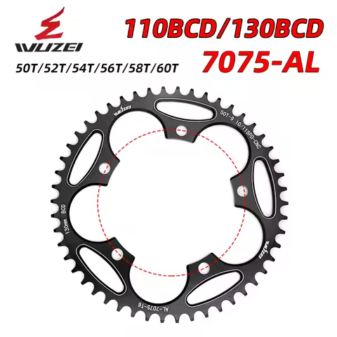Road Bicycle Chainring 110/130 BCD 50/52/54/56/58/60T Narrow Wide Single Chain Ring bike crank Acces