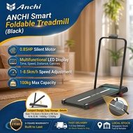 Smart Foldable Treadmill Compact Running Machine Home Gym Fitness Equipment with Armrest 0.85HP Sile