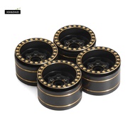 4pcs 1.0 Plus Brass Beadlock Wheel Rims Wheels for 1/18 TRX4M SCX24 FCX24 RC Car Upgrade Parts