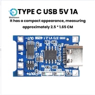 TYPE-C USB 5V 1A 18650 TC4056A Lithium Battery Charger Module Charging Board with Protection