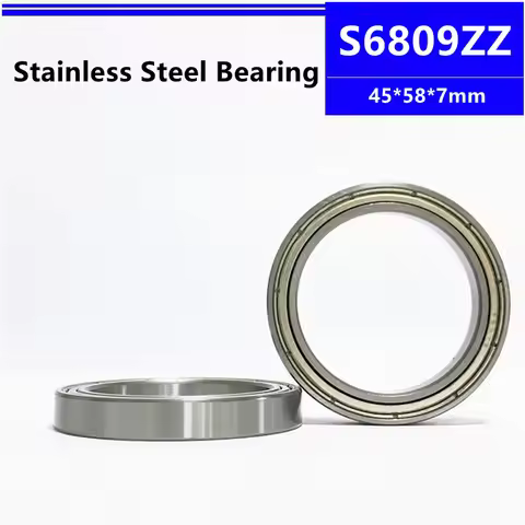 Stainless Steel bearing S6809ZZ 45*58*7mm Deep Groove Ball Bearings 45x58x7 mm SB6809ZZ S6809 S6809Z