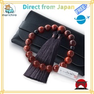 Direct from Japan[Obutsudan Te to Te] Made in Japan, Solid Rosewood 14 mm Beads, Velvet Silk Tassel,