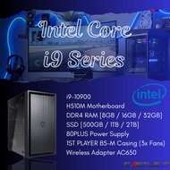 Intel Core i7 i9 High Performance Desktop PC Package Custom Build Plug & Play Office Gaming