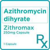 ZITHROMAX Azithromycin dihydrate 250mg 1 Film-coated Tablet [PRESCRIPTION REQUIRED]