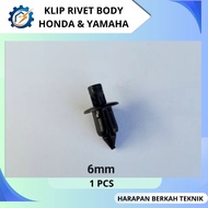Universal Black Motorcycle Body Clip - Durable Motorcycle Body Rivet Clip All Brands Premium Black M