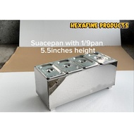 Hexafine 4-Hole Saucepan set with 1/9pan size x 5.5 inches in height