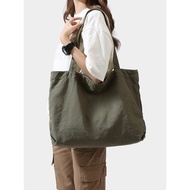 Tote Bag Men All-Match Simple Texture Japanese Shoulder Bag Women 2P5B