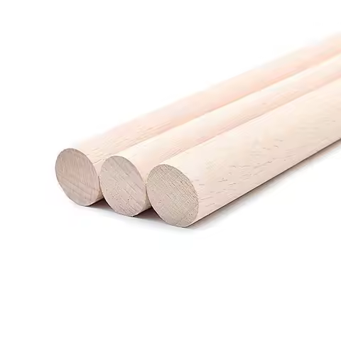5pcs Round Wooden Stick Wardrobe Round Wooden Stick Long Stick Building Decoration Log Wood Handicra
