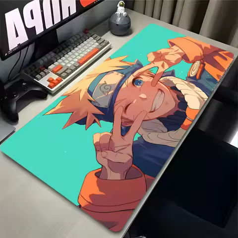 Mouse Pad Naruto Uzumaki Anime Gaming Accessories Varmilo Keyboard Desk Mat Gabinete Gamer Carpet Mo