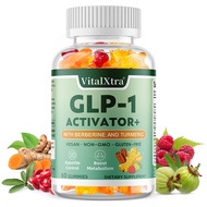 VitalXtra GLP-1 Activator Gummies with Berberine and Turmeric for Appetite Regulate and Weight Manag