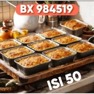 DAPURMAMIKU [50 PCS] Aluminum Foil Tray BX-984519 Bx bx bx bx 984519 Ox100 bx350 OX 250 Foil Tray BX
