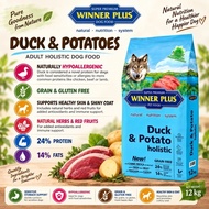 Winner Plus Duck and Potatoes Dog Food – Grain-Free, Hypoallergenic, All Life Stages