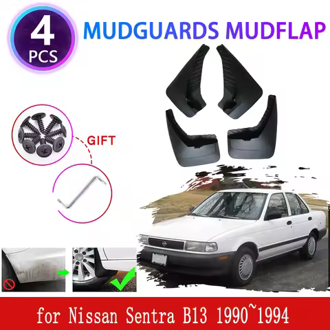 for Nissan Sentra B13 Sunny Tsuru V16 Genesis 1990~1994 Mudguards Mudflaps Fender Mud Flap Splash Mu