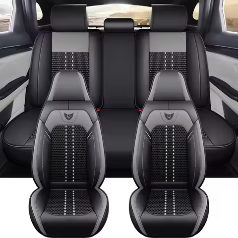 2025 Summer Breathable Ice Silk PU Leather Car Seat Cover For BMW E53 Renault Captur Passat CC Honda