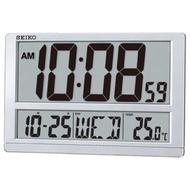 Seiko 38.5cm x 25cm large LCD digital wall clock QHL080S day date temp