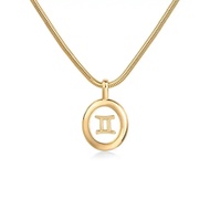 PAVOI 14K Gold Plated Women's Floating Astrology Pendant Necklace with Zodiac Charm