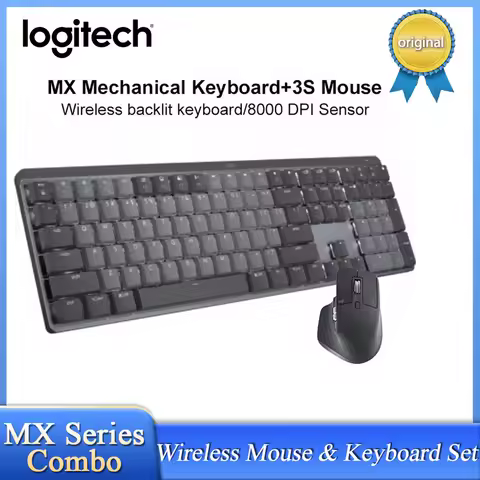 New Logitech MX Master 3S Mouse/MX Mechanical Keyboard Set Upgrade Wireless Bluetooth Office Mice Mu
