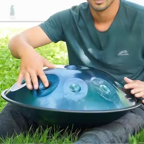 Stainless Steel Handpan Drums 440hz 9 Notes Healing Professional Handpan G Tone 18 Inches Meditation