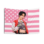 Enhypen flag Star Support flag Tapestry Student Dormitory Background Cloth Decoration Korean Boys Gr