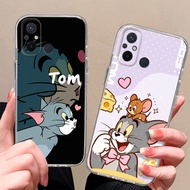 R44 Mouse Cat Couple Case for Xiaomi Redmi POCO C3 M3 12C 9T 11A A2 A1 TPU Soft