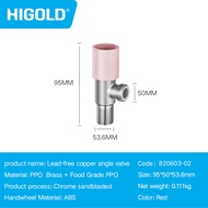 HIGOLD Angle Valve 304 Stainless Steel Faucet Angle Valve Hot and Cold Double Water Angle Valve Hard