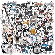 Cute Funny Siberian Husky Dog Stickers, 50PCS Dogs Vinyl Stickers for Laptops,Water Bottles,Phone,Ca