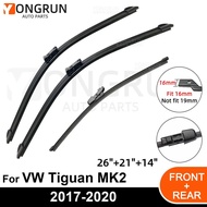 Car Windshield Windscreen Front Rear Wiper Rubber Accessories For VW Tiguan MK2 26" 21" 14" 2017-202