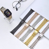 適用蘋果applewatch三珠不鏽鋼新款錶帶iwatch金屬智能手錶錶帶