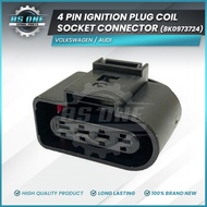 🚀4 PIN SOCKET🚀4 PIN VOLKSWAGEN AUDI IGNITION PLUG COIL (8K0 973 724) SOCKET CONNECTOR (W/6INCH WIRE)