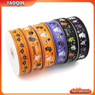 Grosgrain Polyester Grosgrain Ribbon Spooky Halloween Ribbon Halloween Themed Decorative for  Appare