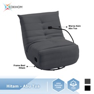 Oxihom LS1 – Sofa Single Kursi Santai Minimalis 1 Dudukan Bisa Reclining dan Rocking Putar 360 deraj