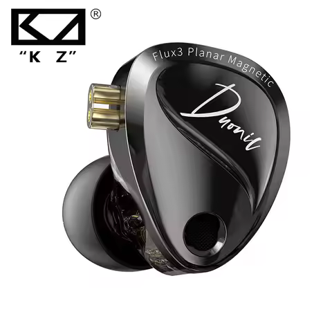 KZ Duonic HIFI IEMs Triple-Magnetic Planar Driver 4-Tuning Wired Earphones with HD Dual Mic For cast